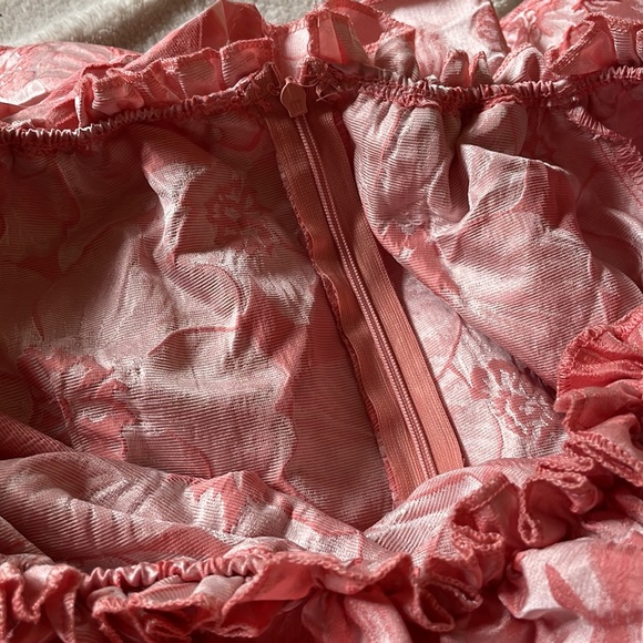 Floral Print Ruffle Trim A-line Dress - Picture 6 of 8